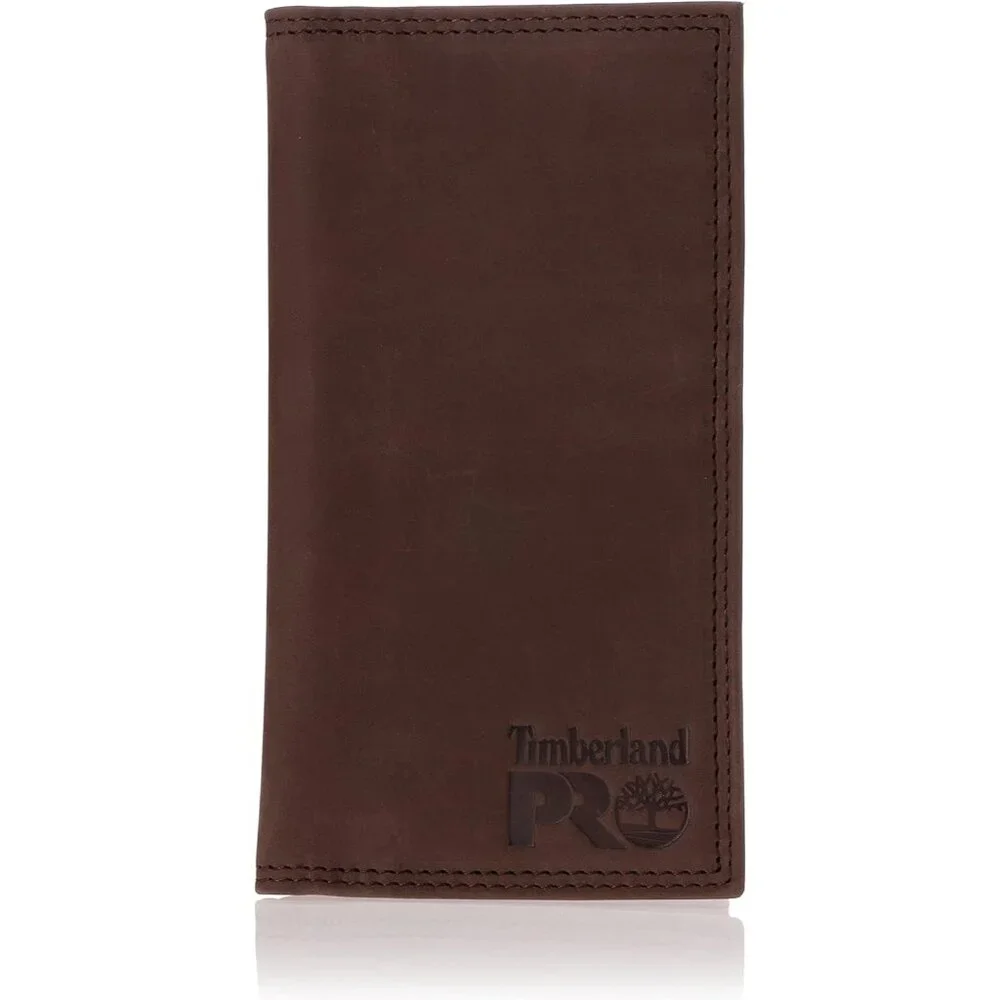 Timberland PRO Men's Leather Long Bifold Rodeo Wallet with RFID